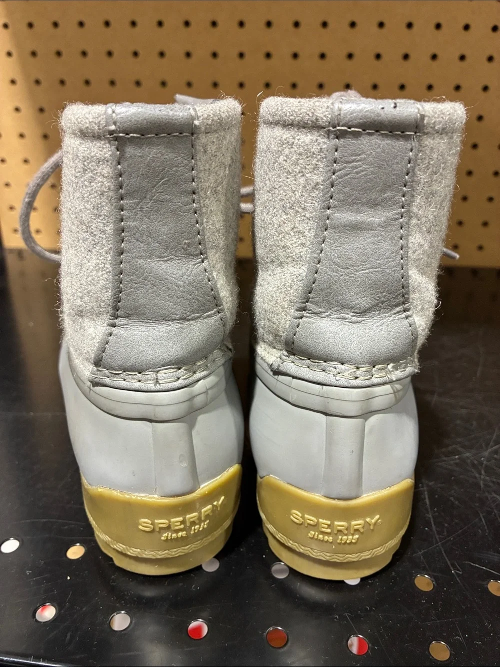 Sperry Kids Gray Lace-Up Rain & Snow Boots